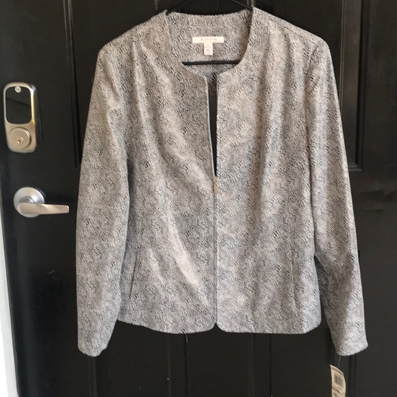 JM Collection Jackets & Blazers - Ladies jacket in silver and bronze!  Size 12 NWT